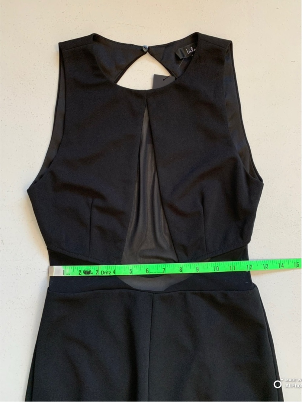 Lulus Small Alluring Perfection Black Mesh Cutout Backless Jumpsuit NWT Formal - Picture 14 of 17